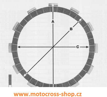 Lamela sp. meziplechy HONDA CR80/85 (87-07) (P028-4)