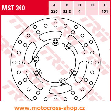 TRW LUCAS TARCZA HAMULCOWA TYŁ KTM GS 350 RT 89-91, MX 500 89-91 (TOWAR NA ZAMÓWIENIE)