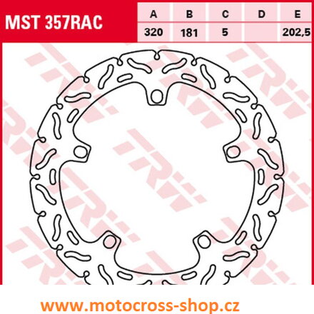 Brzdový kotouč BMW S 1000R /09-, S 1000RR /09-18/, S 1000XR /15-19/, R 1100S /01-05/, R 1150R/RS/RT /00-06/, K 1200GT/LT/RS /99-09/, K 1200S /05-09/, K 1300R/S /09-15/, K 1600GT/GTL /11-, K 1600B /17-, (320X181X5MM) WAVE